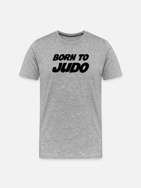 Born to Judo - T-shirt bio Premium Homme - gris chiné