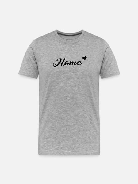 Home Heart Lettering - Men's Premium Organic T-Shirt - heather grey