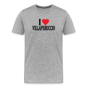 t-shirt I love Villaperuccio t-shirt Sardinia - Men's Premium Organic T-Shirt - heather grey - Front - Damien (186cm)