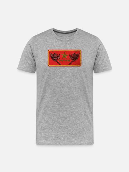 portugal bull shield - Men's Premium Organic T-Shirt - heather grey