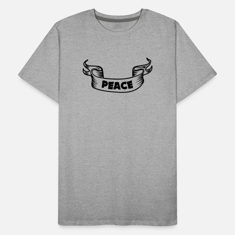 Bannertext mit dem Wort "Frieden FRIEDEN" Männer Premium Bio T-Shirt