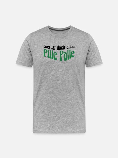 Pille Palle - Männer Premium Bio T-Shirt - Grau meliert