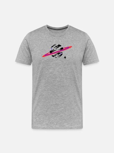 Midnight Orbit - Men's Premium Organic T-Shirt - heather grey