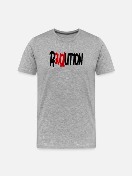 Révolution - Amour - T-shirt bio Premium Homme - gris chiné
