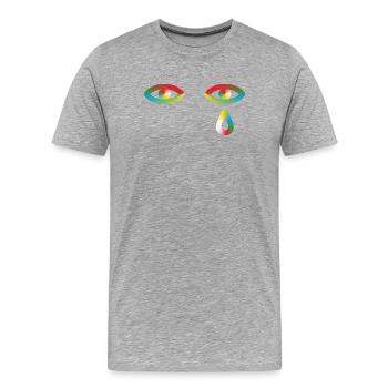Ton ignorance me fait pleurer - T-shirt bio Premium Homme - gris chiné - Devant - Damien (186cm)
