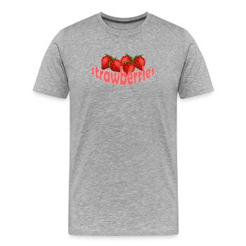 PAILLES - T-shirt bio Premium Homme - gris chiné - Devant - Damien (186cm)