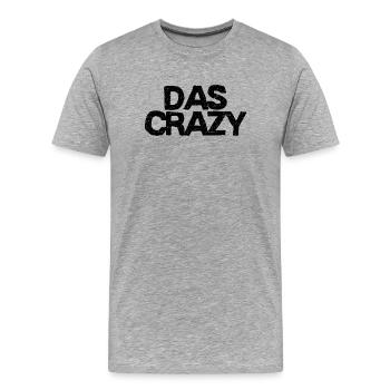 Das Crazy - Jugendwort - Männer Premium Bio T-Shirt - Grau meliert - Vorne - Damien (186cm)