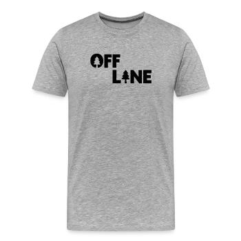 Offline Forest Silhouette - Men's Premium Organic T-Shirt - heather grey - Front - Damien (186cm)