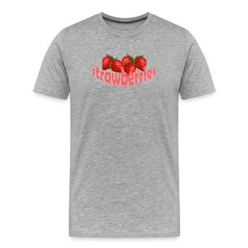 PAILLES - T-shirt bio Premium Homme - gris chiné - Devant - Damien (186cm)