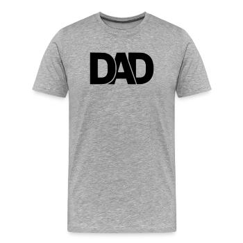 Logo de papa moderne pour les papas et les futurs papas - T-shirt bio Premium Homme - gris chiné - Devant - Damien (186cm)