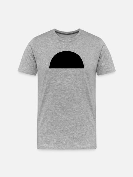 Halbkreis - Männer Premium Bio T-Shirt - Grau meliert