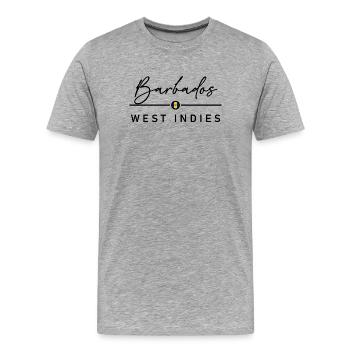 Barbade - Antilles - Caraïbes - T-shirt bio Premium Homme - gris chiné - Devant - Damien (186cm)