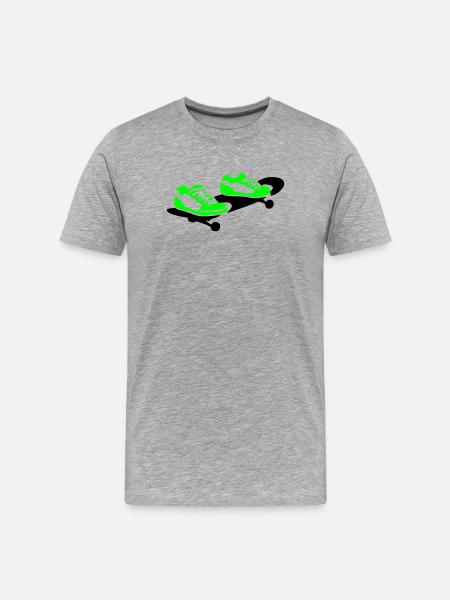 Skateboard - T-shirt bio Premium Homme - gris chiné