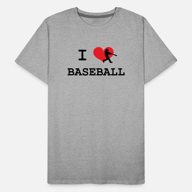 Ich liebe Baseball Männer Premium Bio T-Shirt