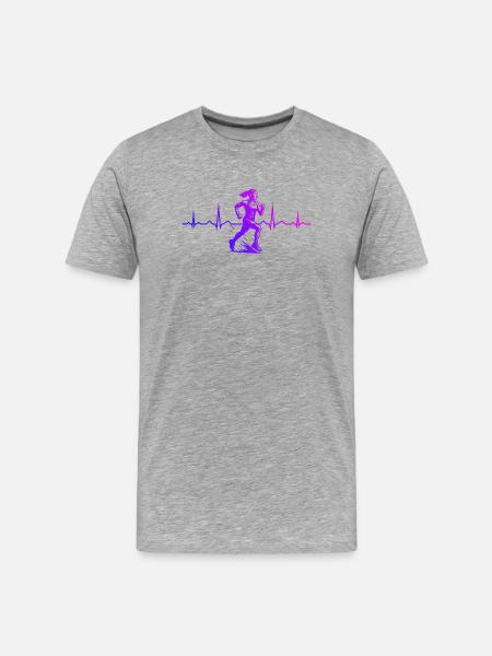 Graphismes de course pour les courses - T-shirt bio Premium Homme - gris chiné