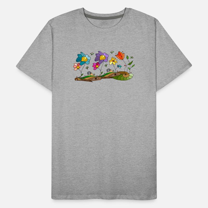 Blumen Männer Premium Bio T-Shirt