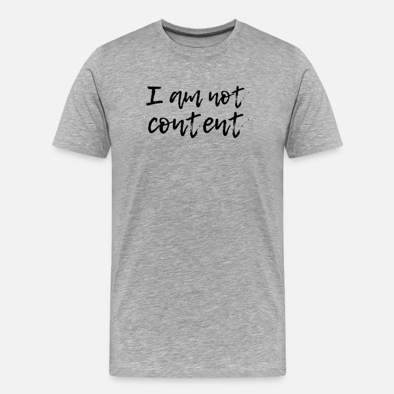 Je ne suis pas content - Script manuscrit émotionnel - T-shirt bio Premium Homme - gris chiné