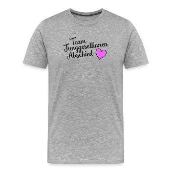 Hen Party Team - Men's Premium Organic T-Shirt - heather grey - Front - Damien (186cm)