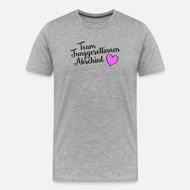 junggesellinnenabschied Team - Männer Premium Bio T-Shirt - Grau meliert