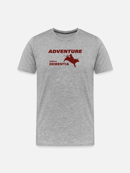 RODEO ADVENTURE - Männer Premium Bio T-Shirt - Grau meliert