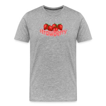 Fraise - T-shirt bio Premium Homme - gris chiné - Devant - Damien (186cm)