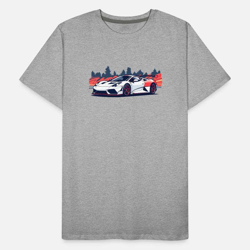 Racing supercar with a red accent Men's Premium Organic T-Shirt