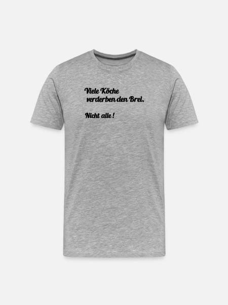 Viele Köche - Männer Premium Bio T-Shirt - Grau meliert