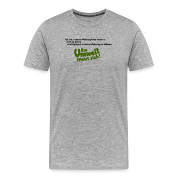 Insekten - Umwelt freut sich - Männer Premium Bio T-Shirt - Grau meliert - Vorne - Damien (186cm)