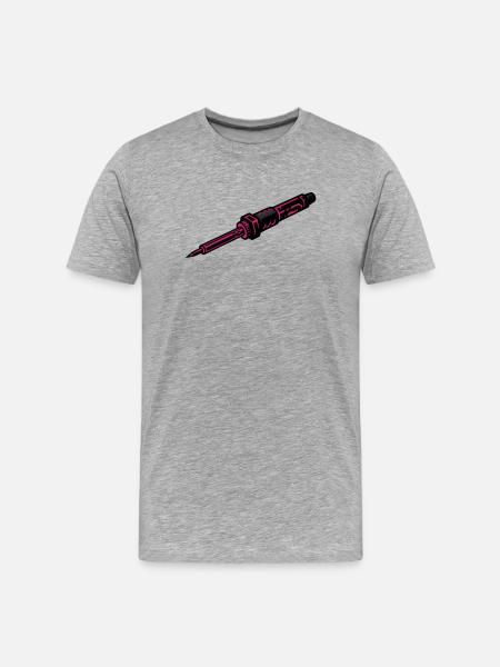 Soldering Iron FPV Drone Hobbyist Electronics - Men's Premium Organic T-Shirt - heather grey