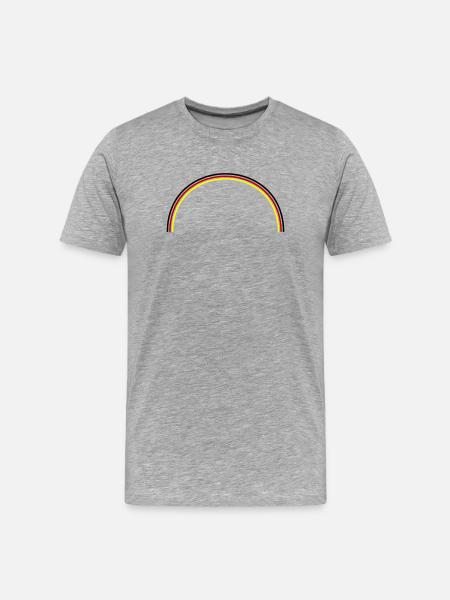 Évent du drapeau allemand - T-shirt bio Premium Homme - gris chiné