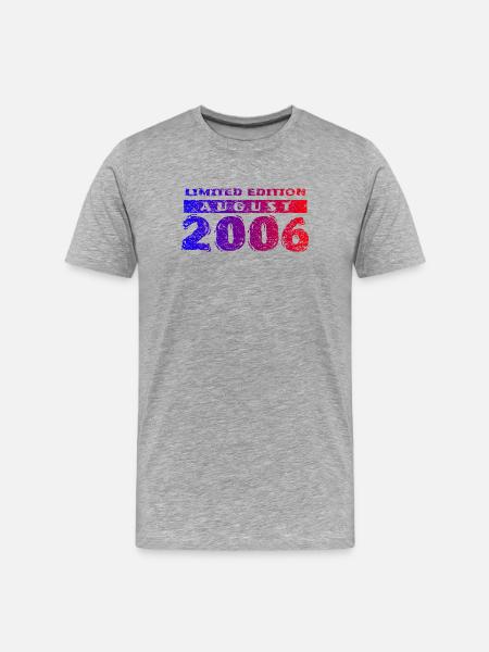 20e anniversaire Édition Limitée 08/2006 - T-shirt bio Premium Homme - gris chiné