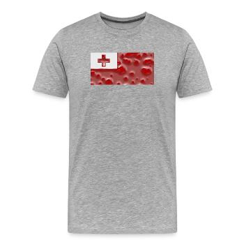 Land Tonga - Männer Premium Bio T-Shirt - Grau meliert - Vorne - Damien (186cm)