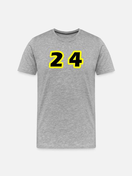 24 Symbole numérique - T-shirt bio Premium Homme - gris chiné
