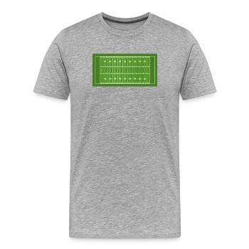 Montrez vos couleurs - Football - T-shirt bio Premium Homme - gris chiné - Devant - Damien (186cm)