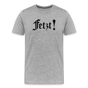 Fetzt - Männer Premium Bio T-Shirt - Grau meliert - Vorne - Damien (186cm)