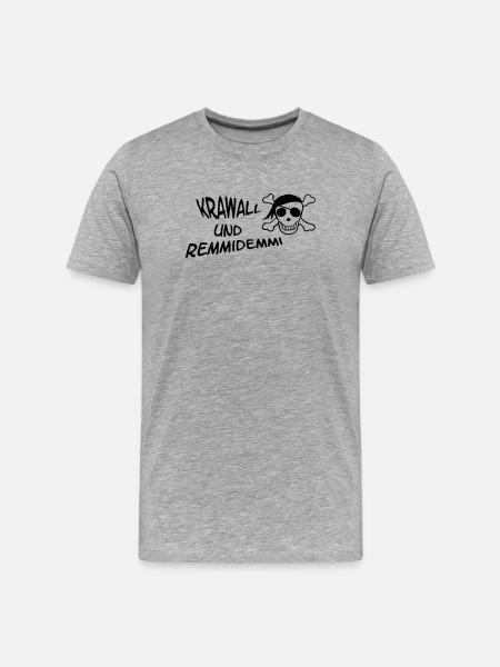 Riot et Remmidemmi - T-shirt bio Premium Homme - gris chiné