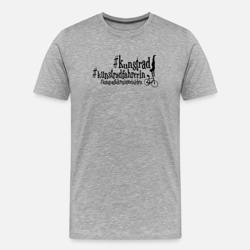 Kunstrad, Kunstradfahren, Hallen #Kunstradfahrerin - Männer Premium Bio T-Shirt - Grau meliert