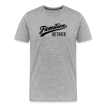 Entreprise familiale - T-shirt bio Premium Homme - gris chiné - Devant - Damien (186cm)