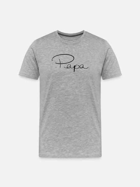 Papa - T-shirt bio Premium Homme - gris chiné