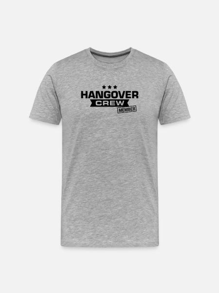 hangover crew junggesellenabschied - Männer Premium Bio T-Shirt - Grau meliert
