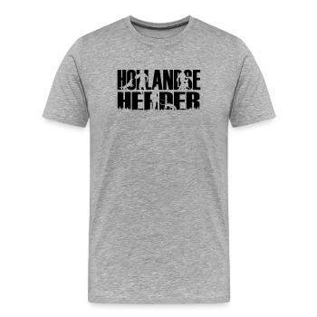 IPO Hollandse Herder - Männer Premium Bio T-Shirt - Grau meliert - Vorne - Damien (186cm)