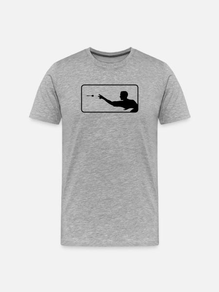 dart dartsport - Männer Premium Bio T-Shirt - Grau meliert