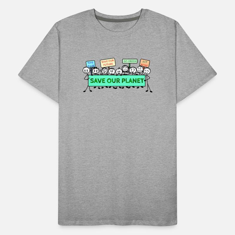 Protest logo climate change Men's Premium Organic T-Shirt