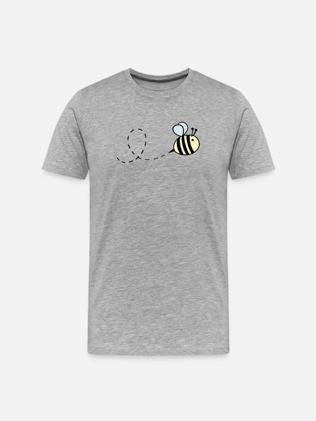 Bumblebee pastel flying - Men's Premium Organic T-Shirt - heather grey