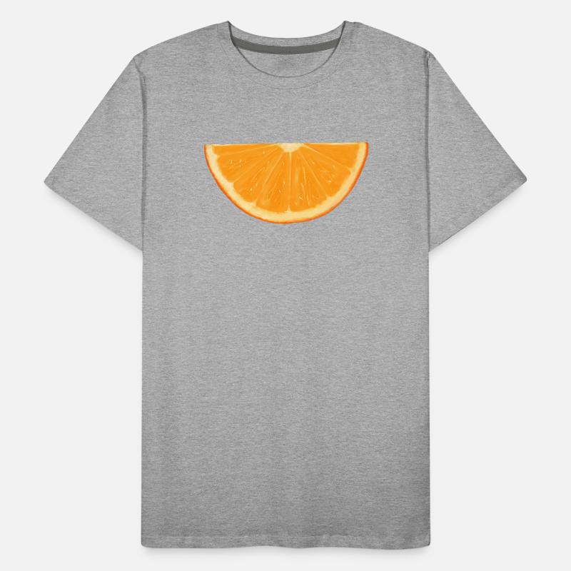 Orangenscheibe Printdesign Männer Premium Bio T-Shirt