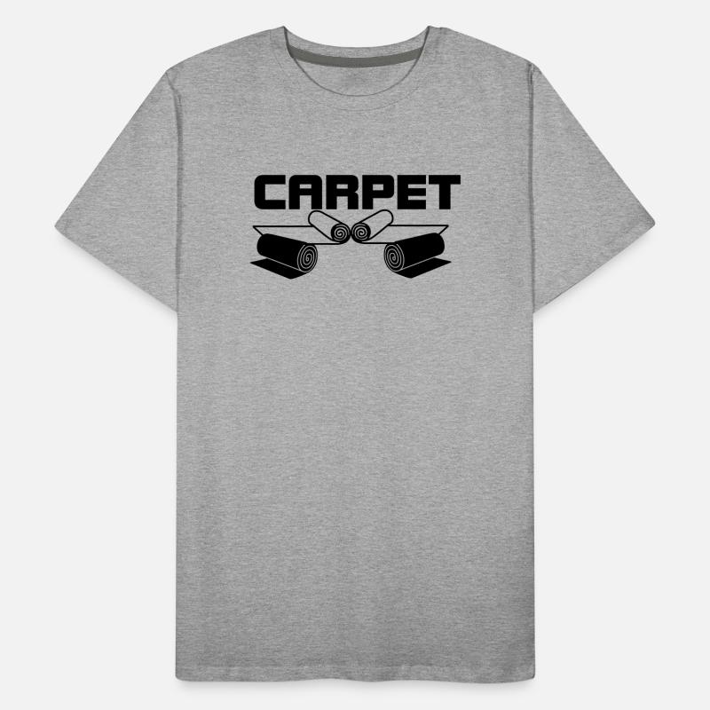 Teppichrollen Logo Teppich Shop mit Text TEPPICH Männer Premium Bio T-Shirt