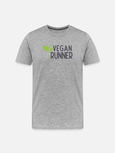 Vegan Runner - Men's Premium Organic T-Shirt - heather grey