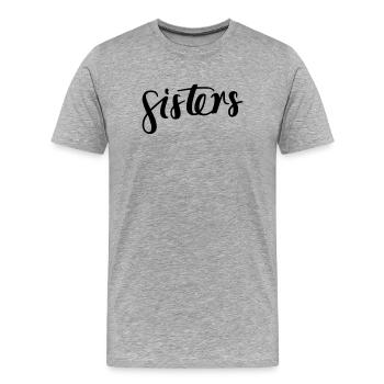 Sœurs - T-shirt bio Premium Homme - gris chiné - Devant - Damien (186cm)