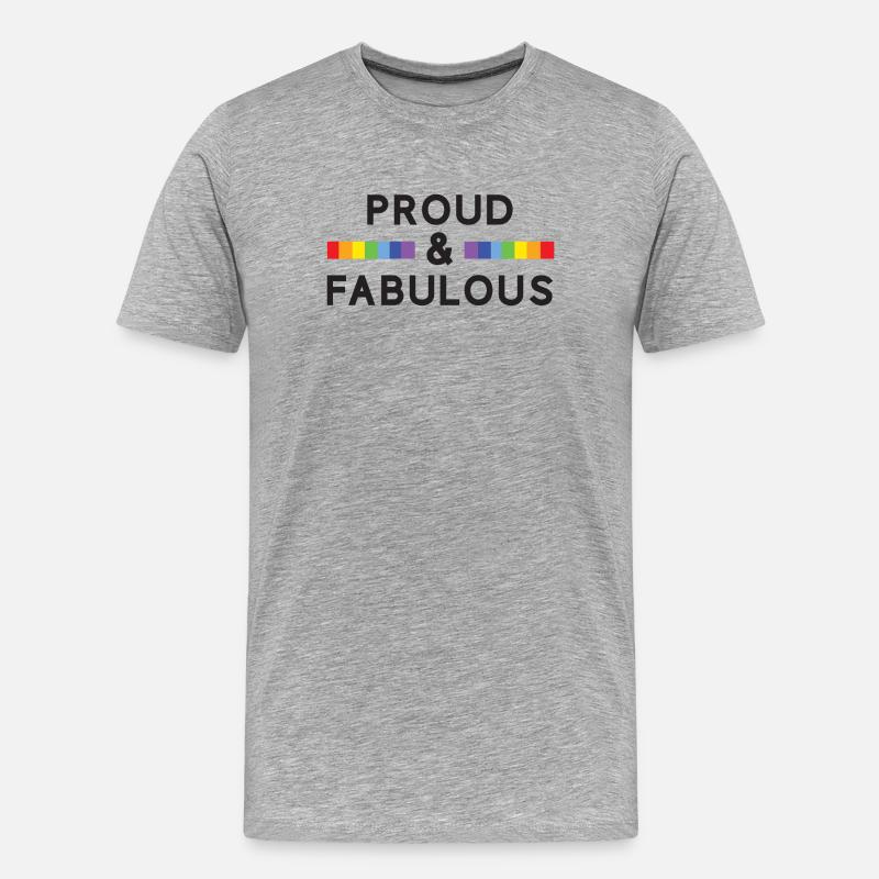 Pride Month - Stolz und fabelhaft - Männer Premium Bio T-Shirt - Grau meliert