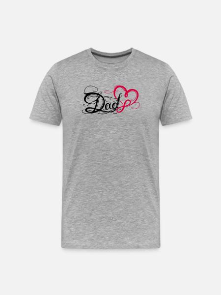 Dad Daddy Father's Day Tattoo - Men's Premium Organic T-Shirt - heather grey